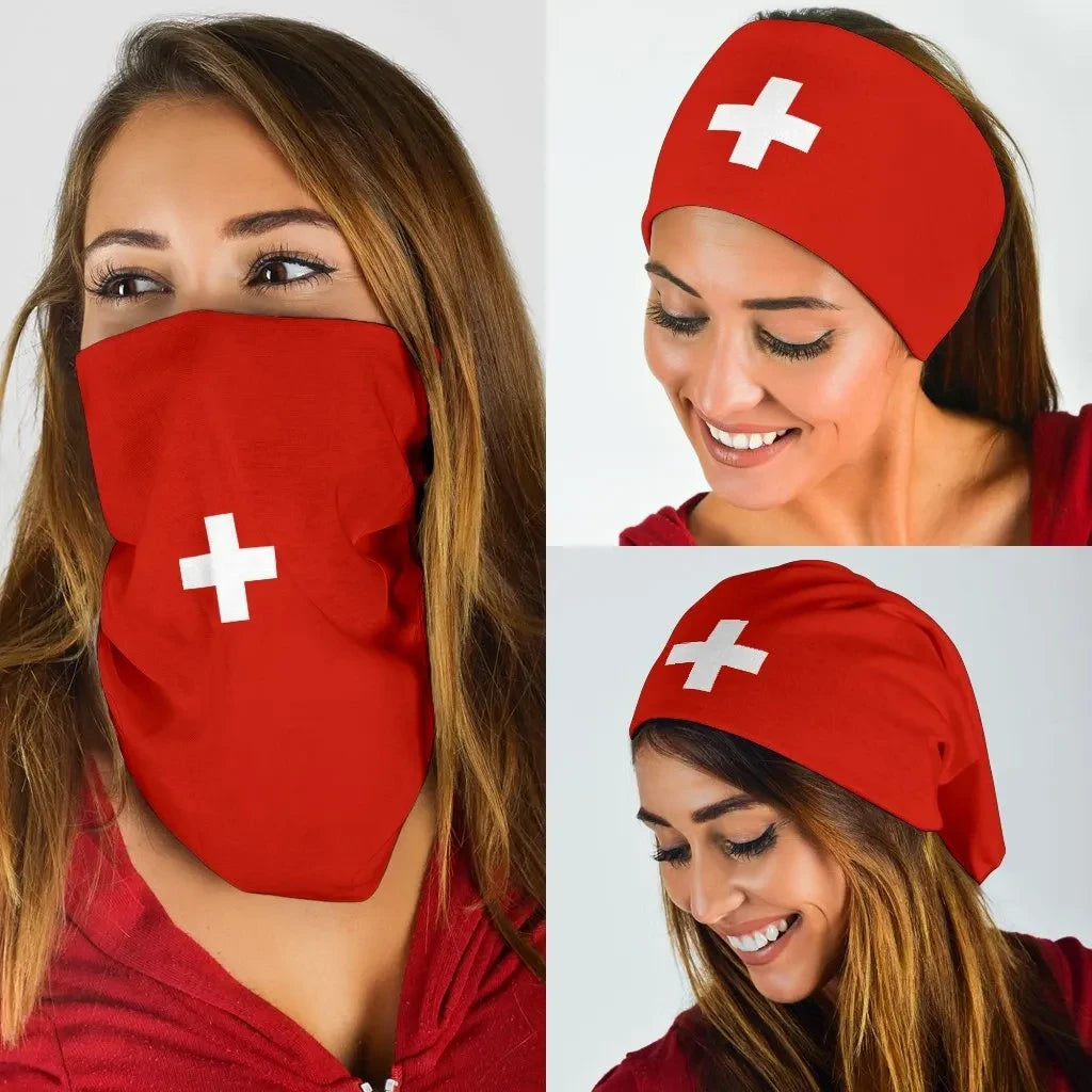 Switzerland Bandana 3 Pack Flag Neck Gaiter