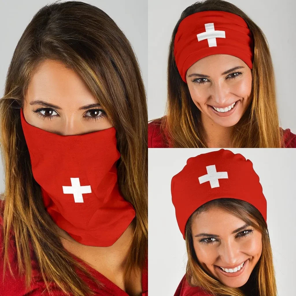 Switzerland Bandana 3 Pack Flag Neck Gaiter