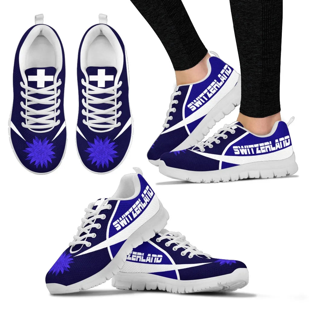 Switzerland Blue Edelweiss Active Sneakers