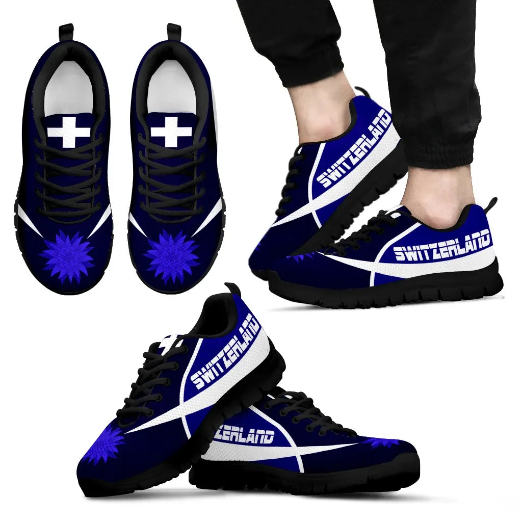 Switzerland Blue Edelweiss Active Sneakers