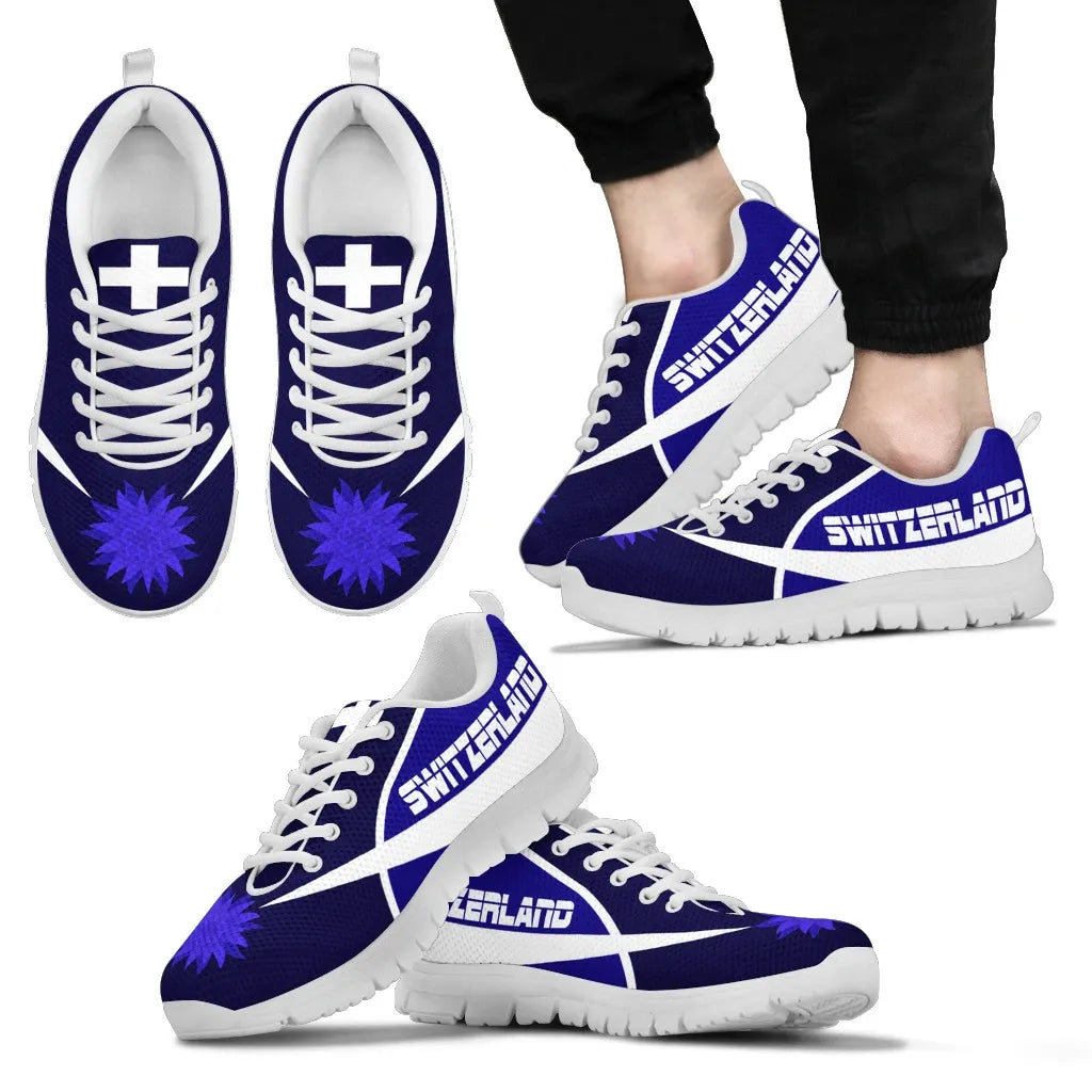 Switzerland Blue Edelweiss Active Sneakers