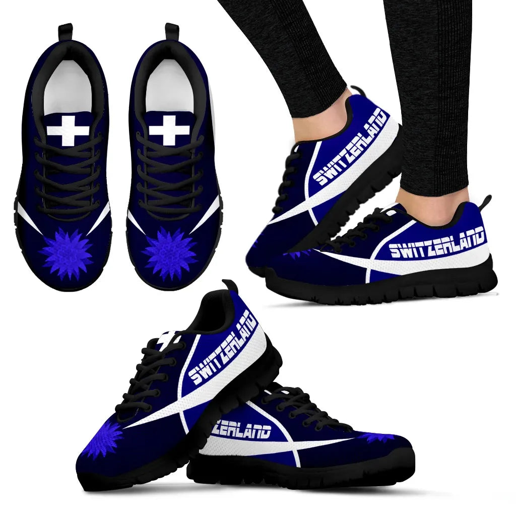 Switzerland Blue Edelweiss Active Sneakers