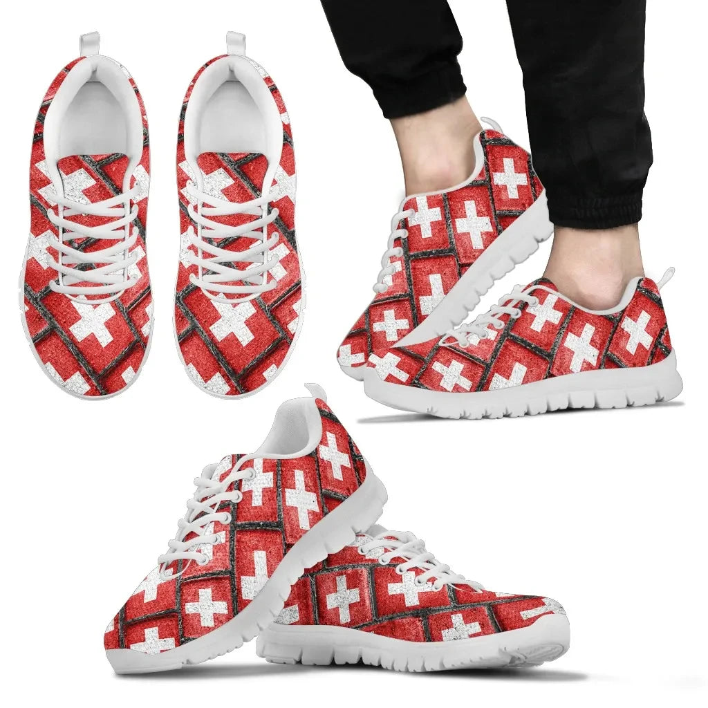 Switzerland Shoes Flag Urban Grunge