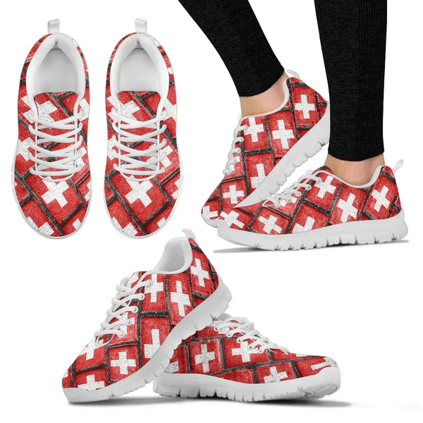 Switzerland Shoes Flag Urban Grunge