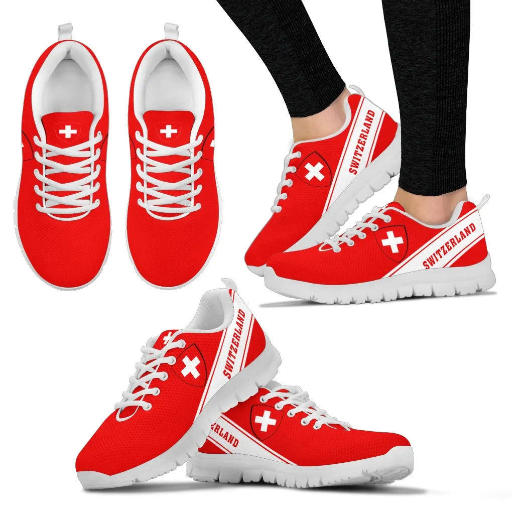 Switzerland Flag Sneakers Line Style