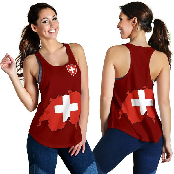 Switzerland Map Special Women Racerback Tank