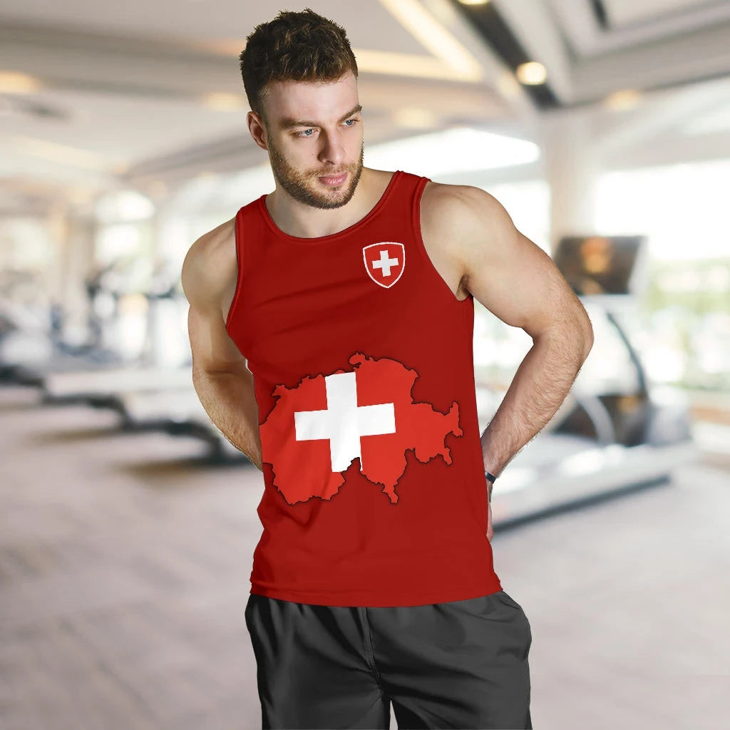 Switzerland Map Special Men Tank Top