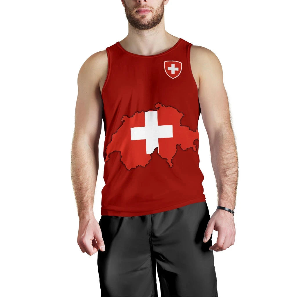 Switzerland Map Special Men Tank Top