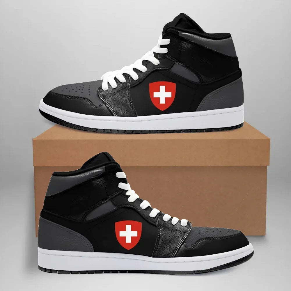 Switzerland High Sneakers Aj Retro Mid Black Dark Grey