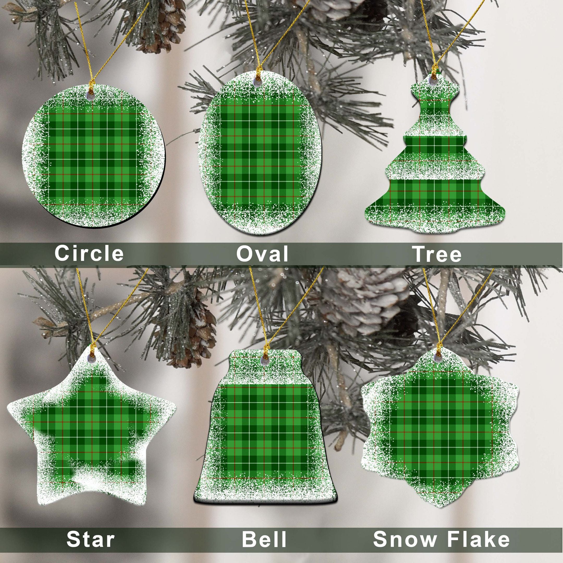 Clephane (or Clephan) Tartan Christmas Decor, Clephane (or Clephan) Clan Ceramic Ornament