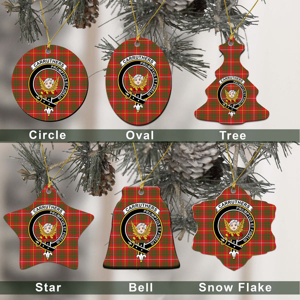 Carruthers Tartan Christmas Decor, Carruthers Clan Ceramic Ornament Ver2