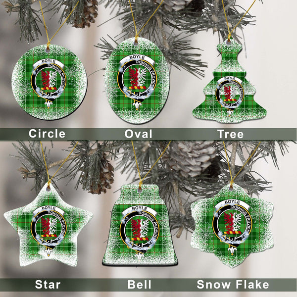 Boyle Tartan Christmas Decor, Boyle Clan Ceramic Ornament