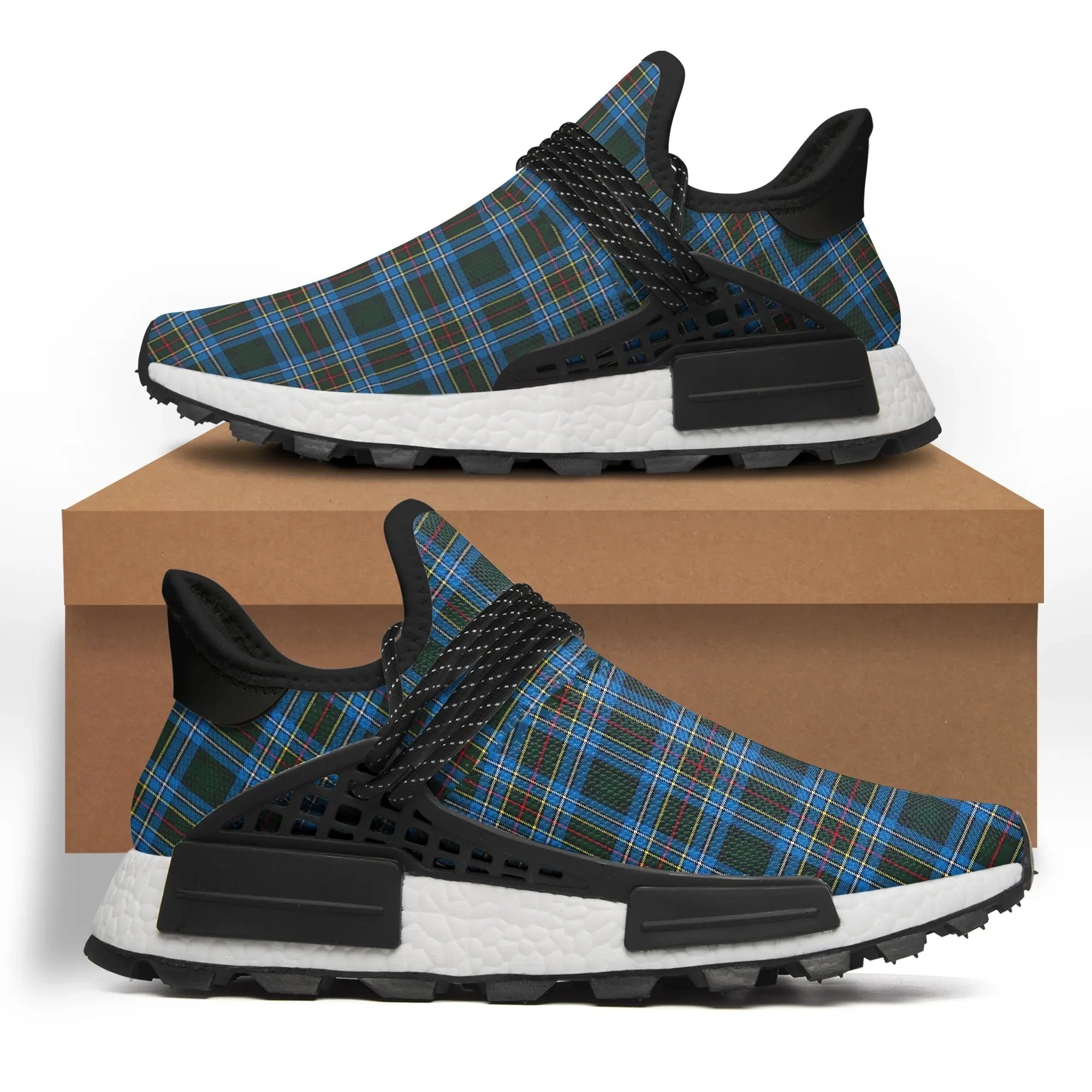 Cockburn Modern Tartan Plaid Like NMD Human Shoes