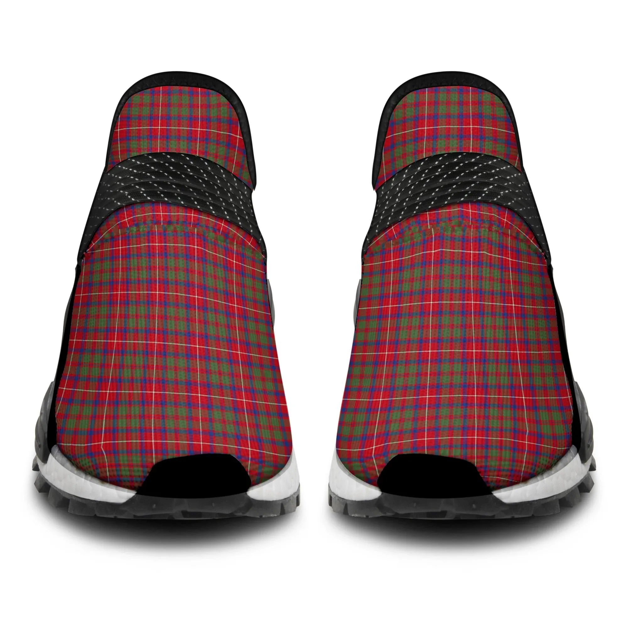 Shaw Red Modern Tartan Plaid Like NMD Human Shoes