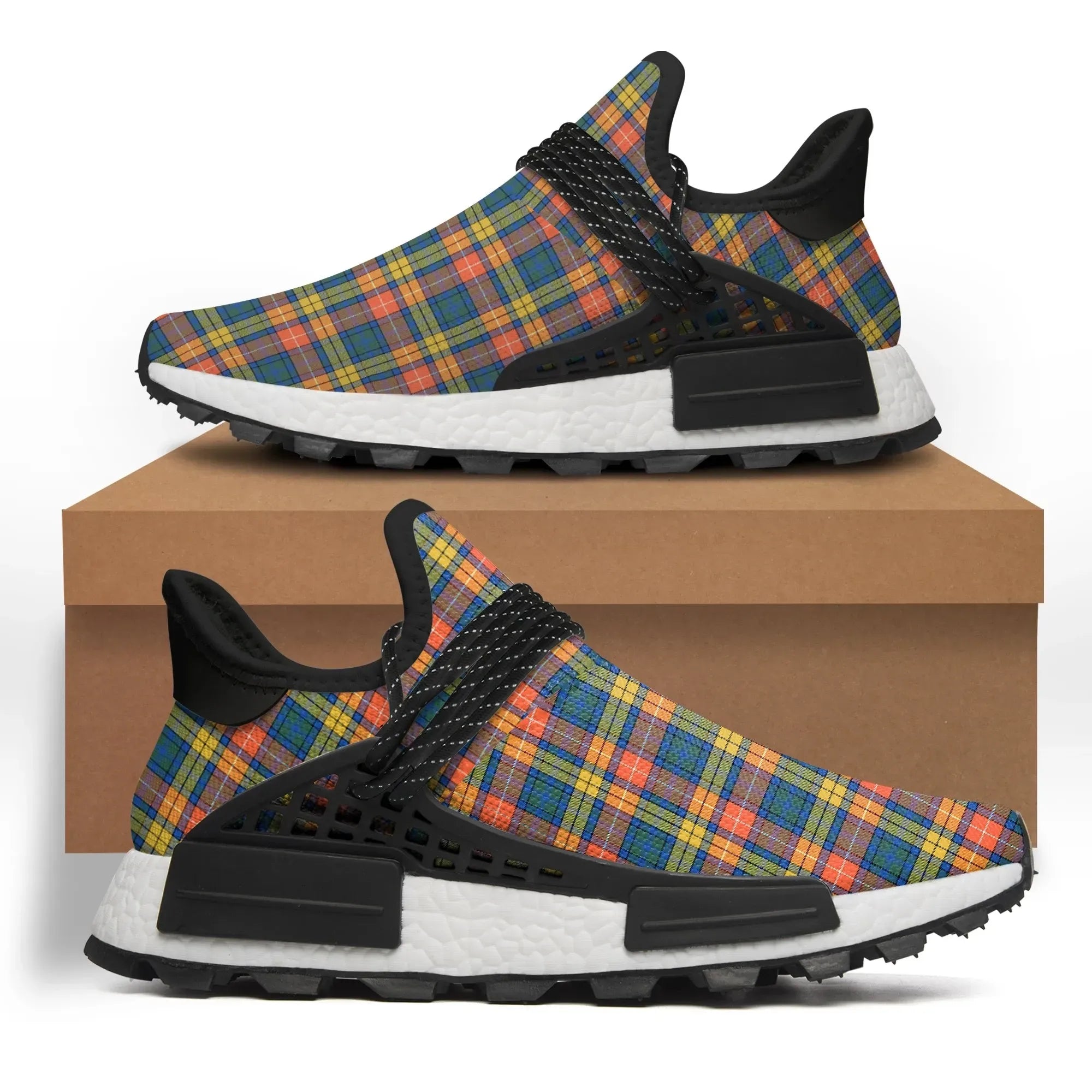 Buchanan Ancient Tartan Plaid Like NMD Human Shoes