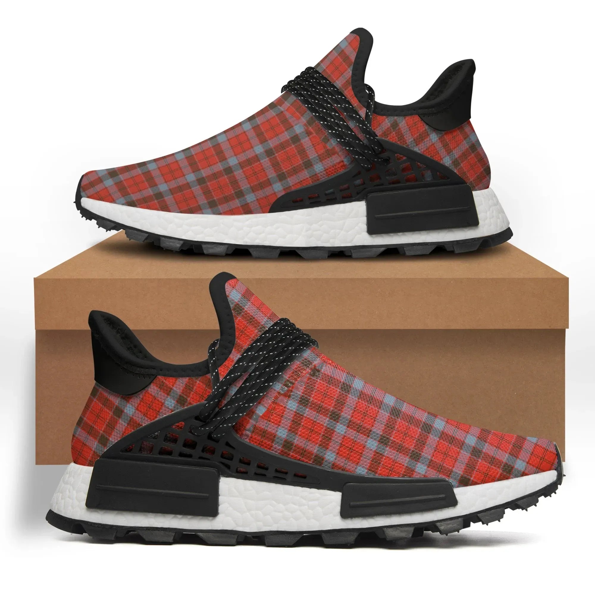 Robertson Weathered Tartan Plaid Like NMD Human Shoes