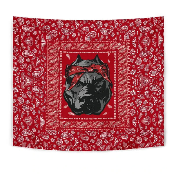 Blood Gang Bulldog Tapestry