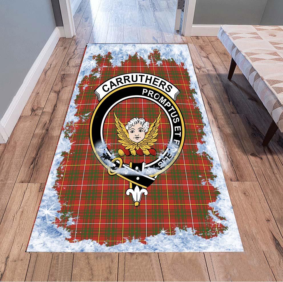 Carruthers Tartan Christmas Area Rugs, Carruthers Clan Badge Area Rugs