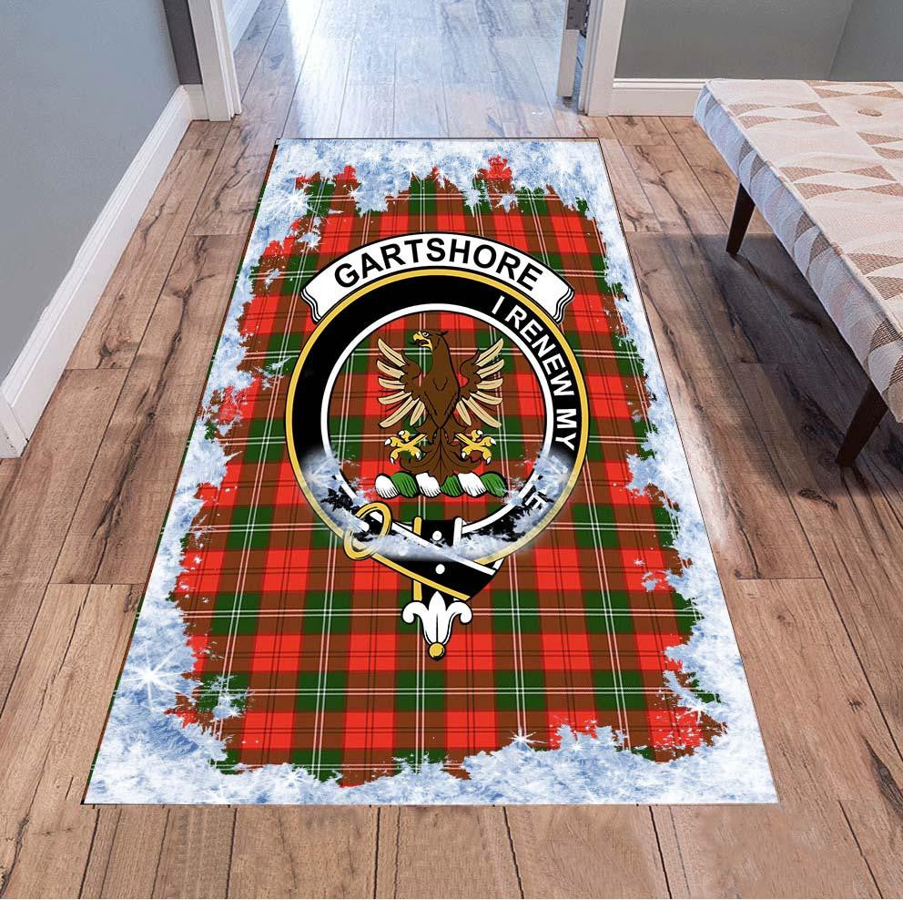 Gartshore Tartan Christmas Area Rugs, Gartshore Clan Badge Area Rugs