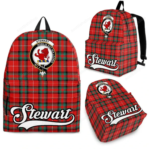 Stewart (Stuart) of Bute Tartan Crest Backpack