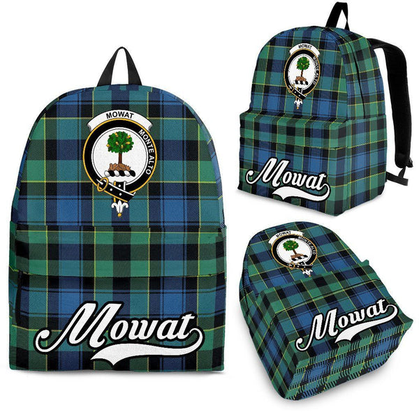 Mowat (of Inglistoun) Tartan Crest Backpack