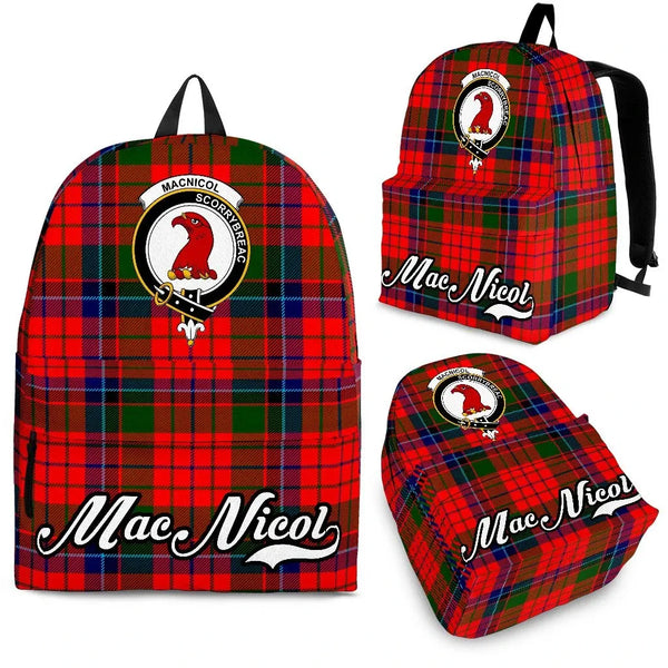 MacNicol (of Scorrybreac) Tartan Crest Backpack