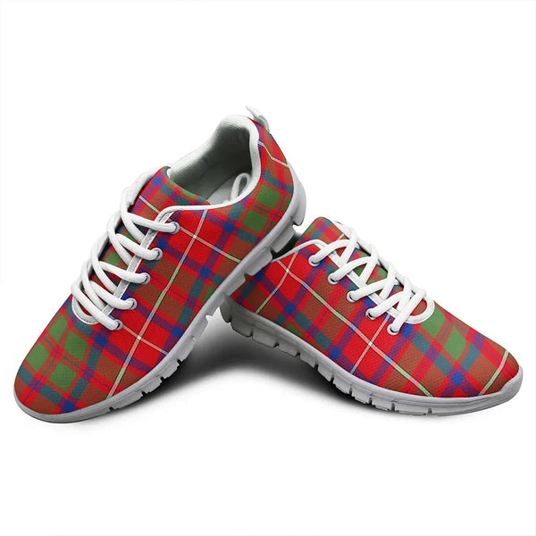 Shaw Red Modern Tartan Plaid Sneakers