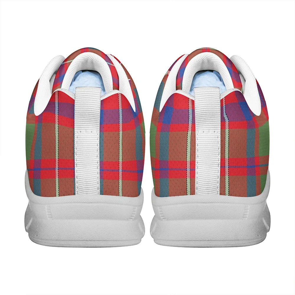 Shaw Red Modern Tartan Plaid Sneakers