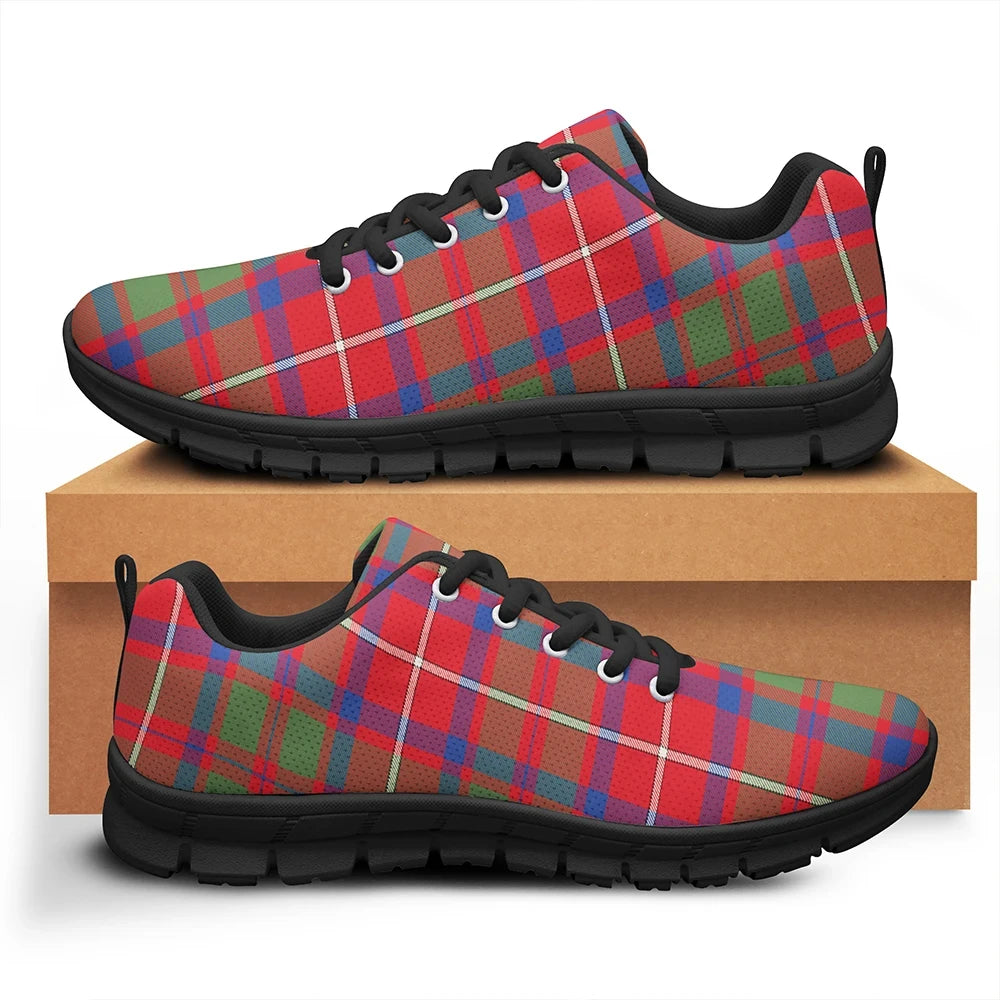 Shaw Red Modern Tartan Plaid Sneakers