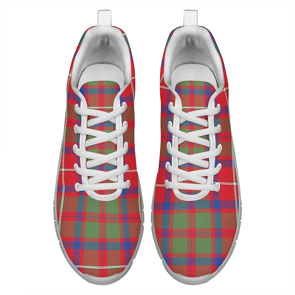 Shaw Red Modern Tartan Plaid Sneakers