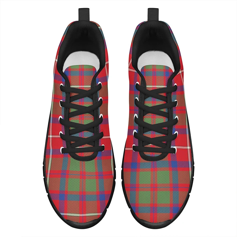 Shaw Red Modern Tartan Plaid Sneakers