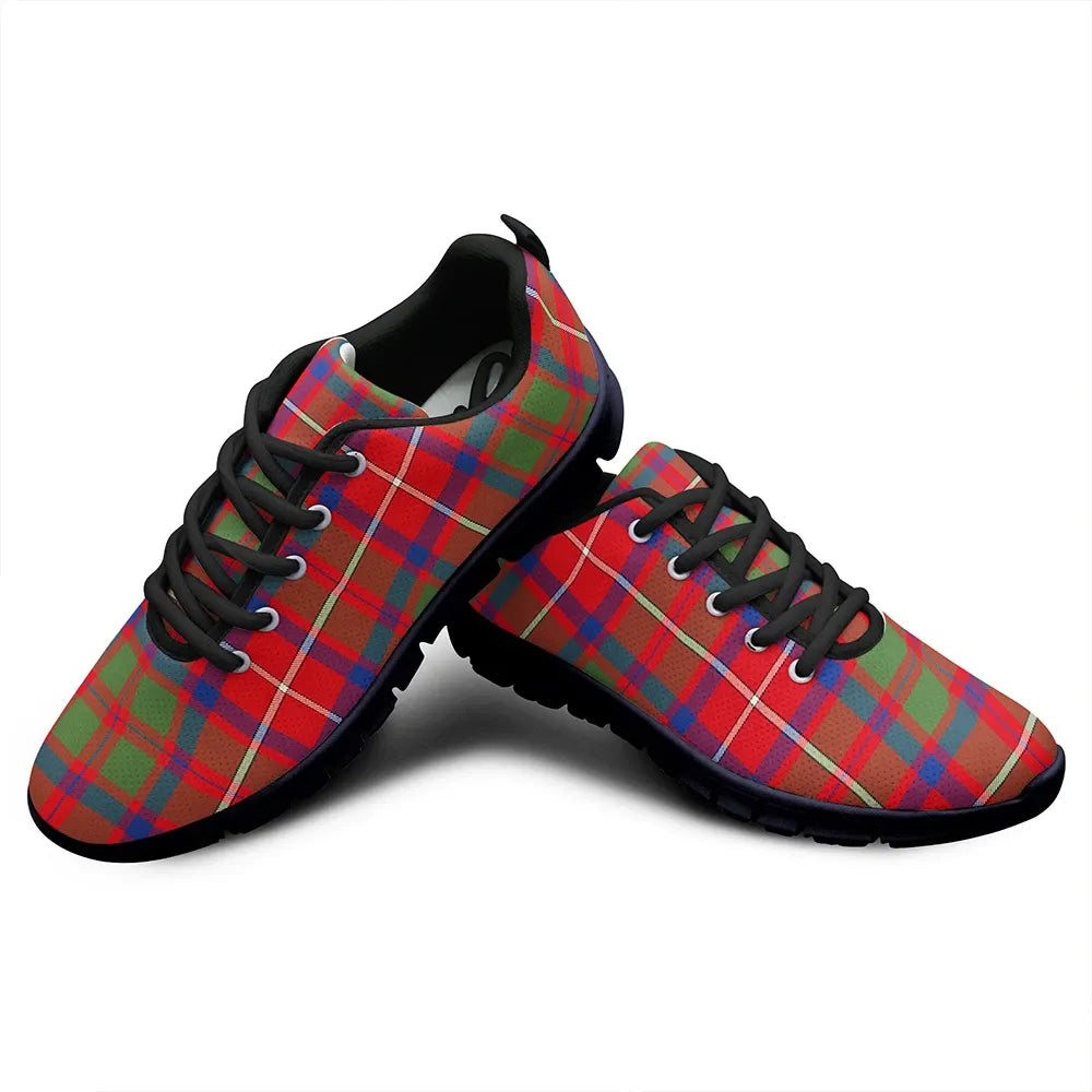 Shaw Red Modern Tartan Plaid Sneakers