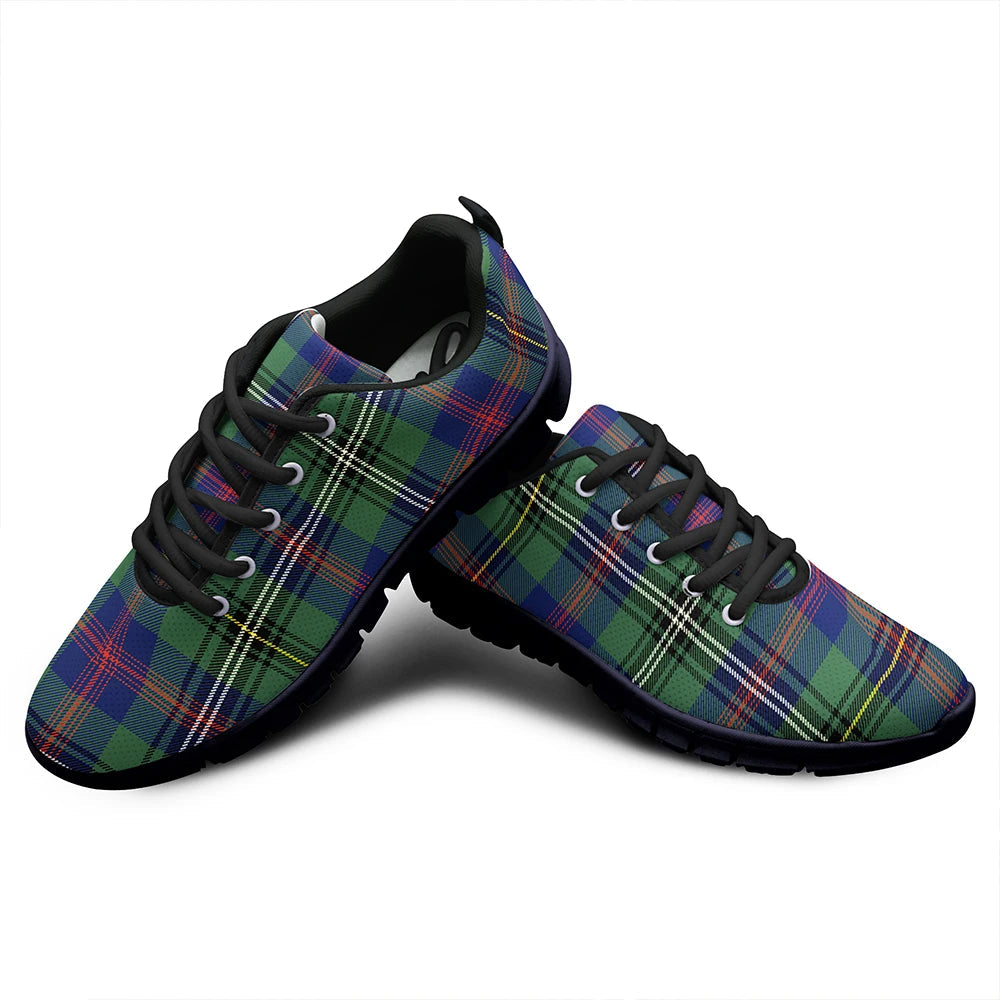 Wood Modern Tartan Plaid Sneakers