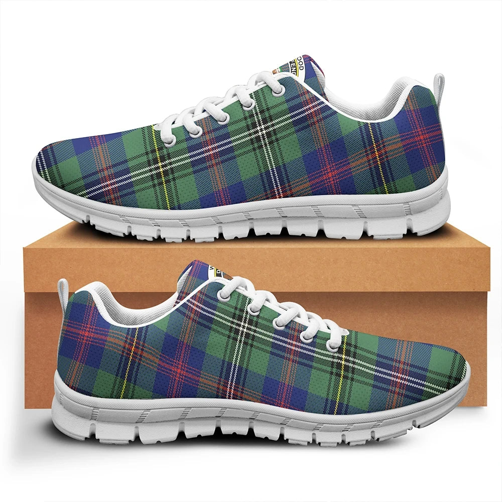 Wood Modern Tartan Crest Sneakers