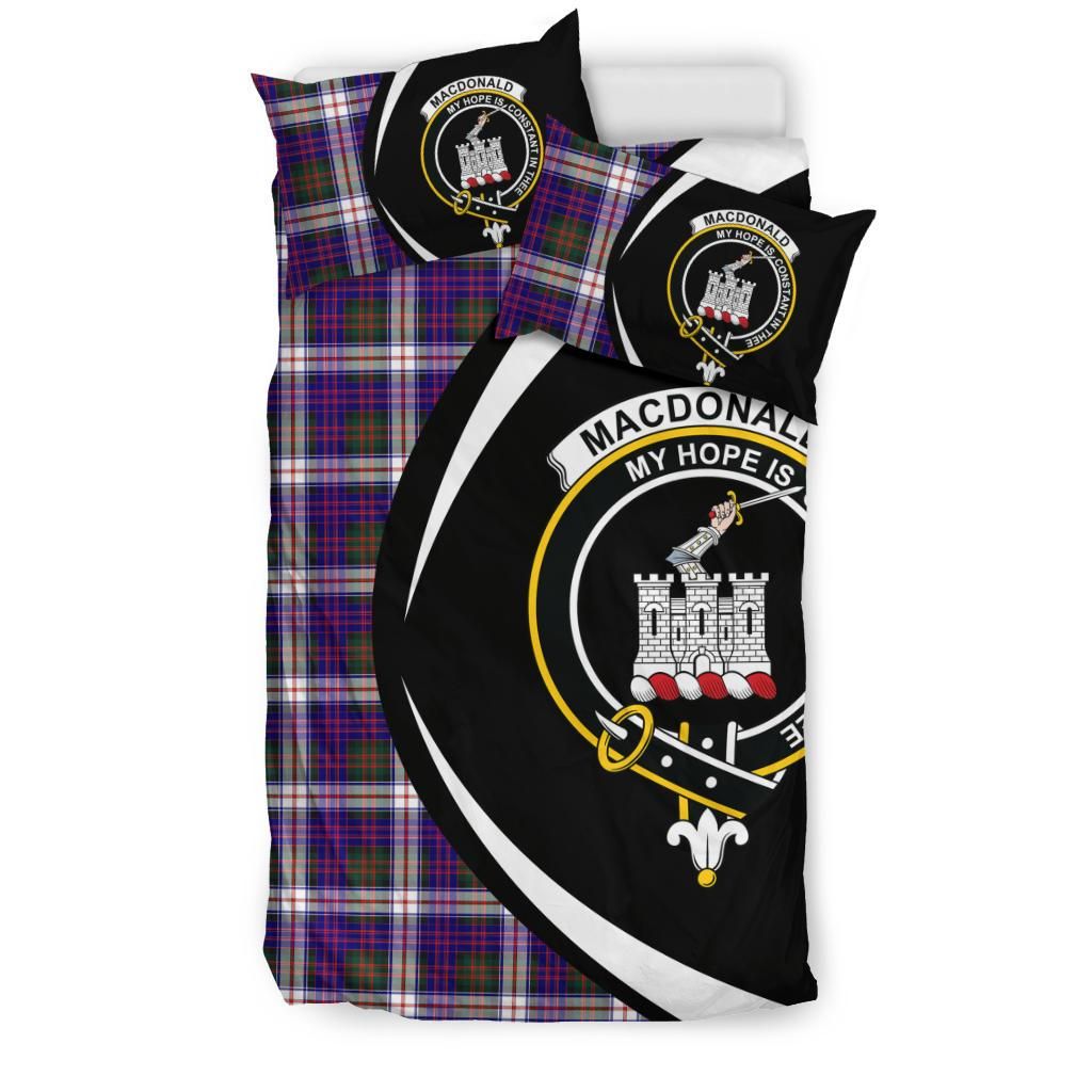 Macdonald Dress Modern Clan Bedding Set, Scottish Tartan Macdonald Dress Modern Clan Bedding Set Circle Style