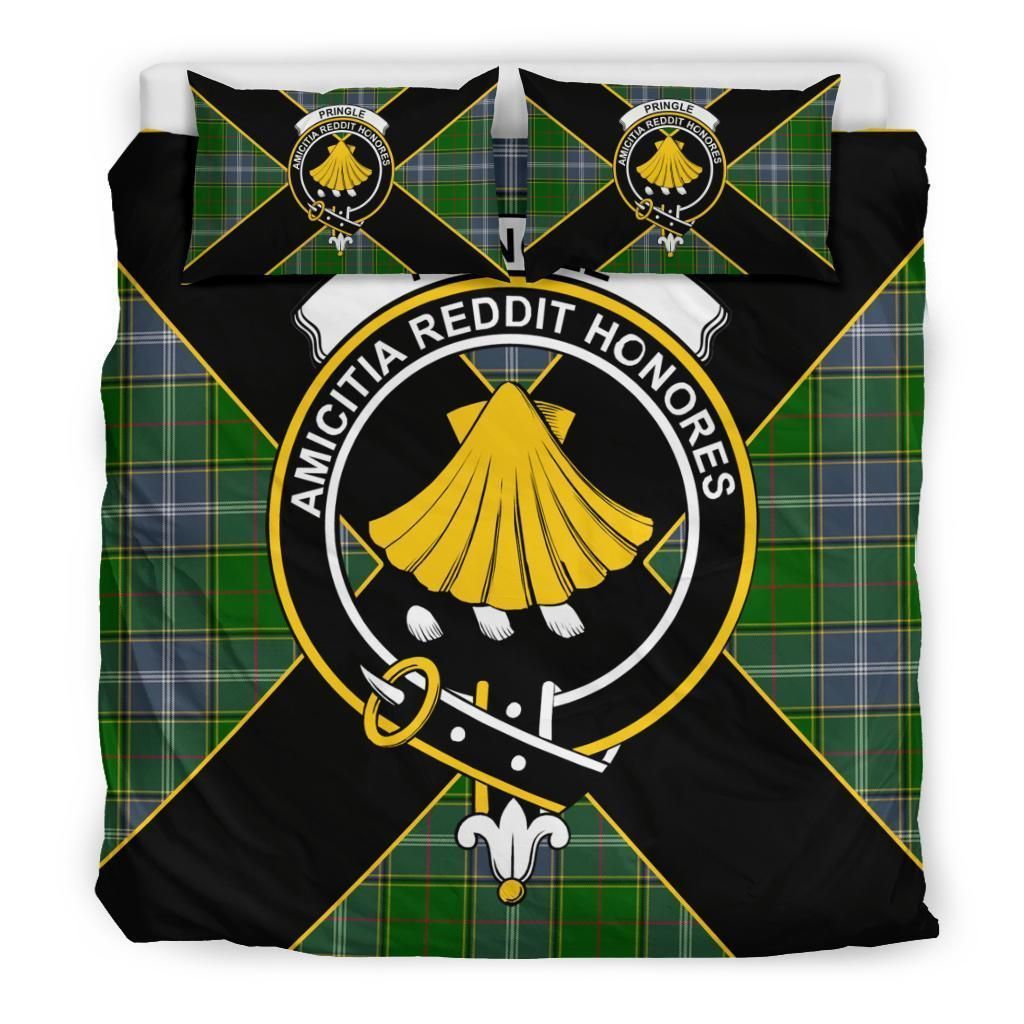 Pringle Clan Bedding Set, Scottish Tartan Pringle Clan Bedding Set Luxury Style
