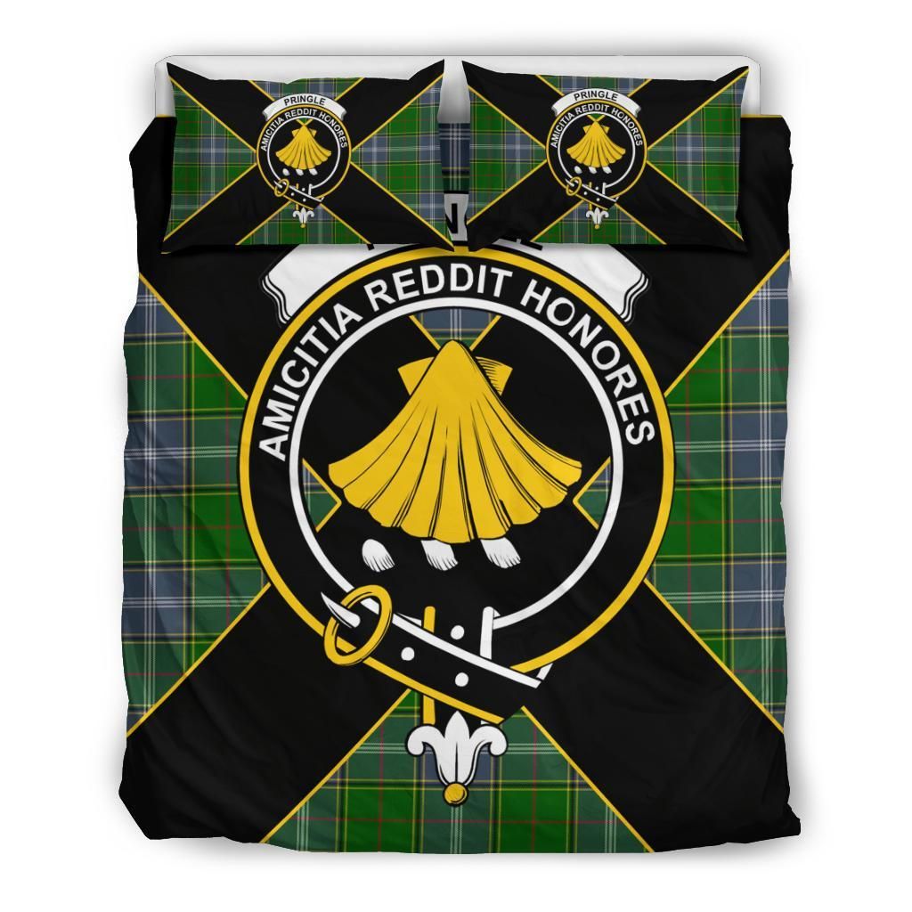 Pringle Clan Bedding Set, Scottish Tartan Pringle Clan Bedding Set Luxury Style