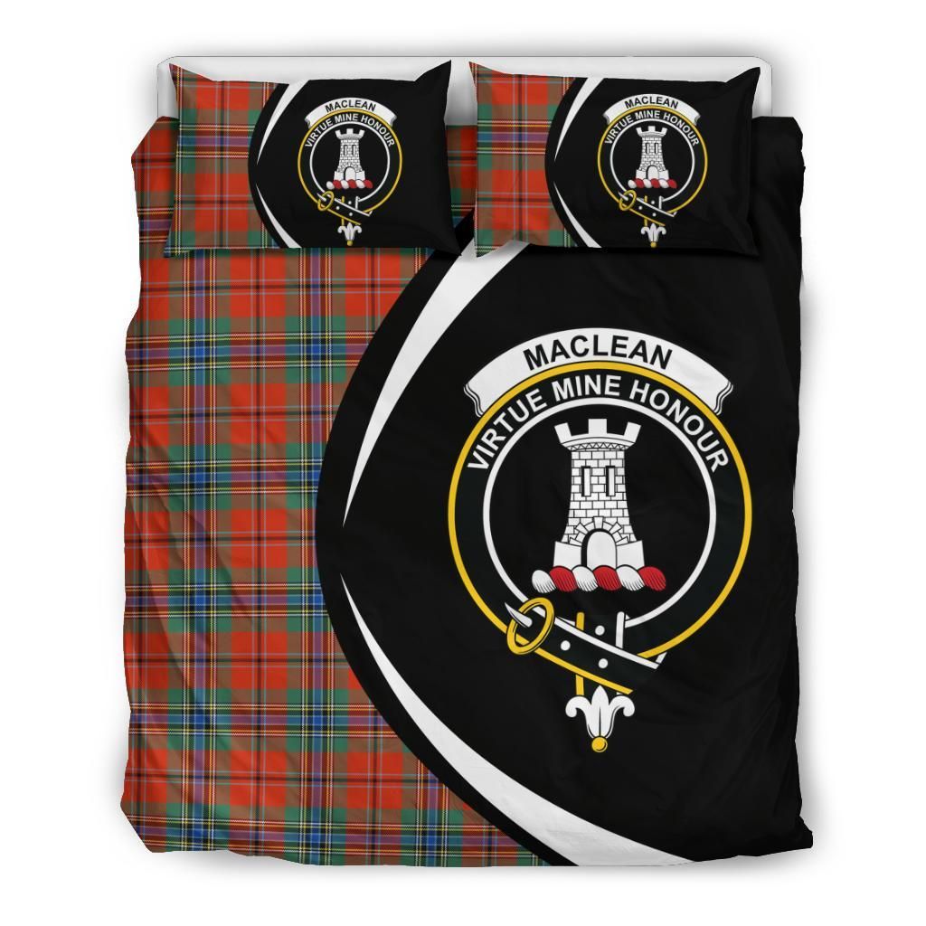 Maclean Of Duart Ancient Clan Bedding Set, Scottish Tartan Maclean Of Duart Ancient Clan Bedding Set Circle Style