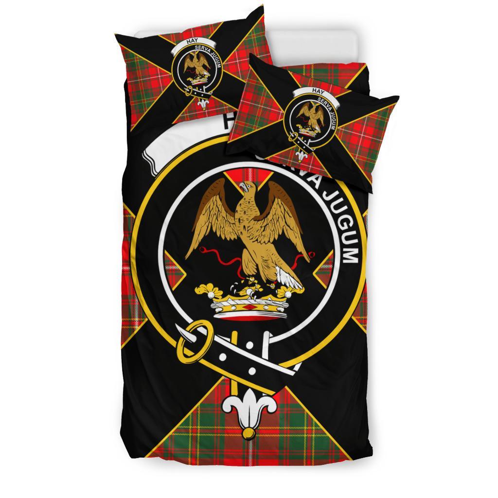 Hay Clan Bedding Set, Scottish Tartan Hay Clan Bedding Set Luxury Style