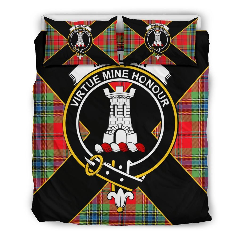 MacLean Clan Bedding Set, Scottish Tartan MacLean Clan Bedding Set Luxury Style