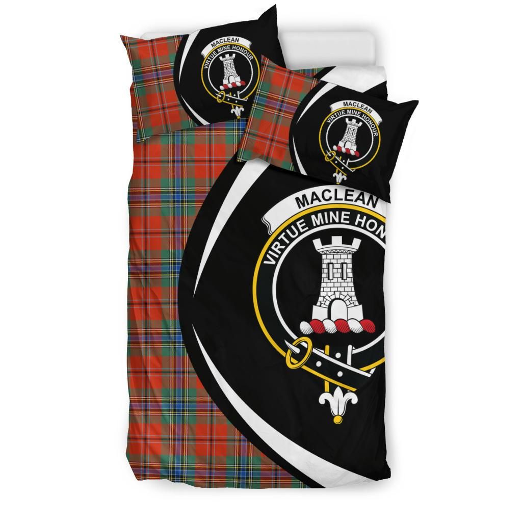 Maclean Of Duart Ancient Clan Bedding Set, Scottish Tartan Maclean Of Duart Ancient Clan Bedding Set Circle Style