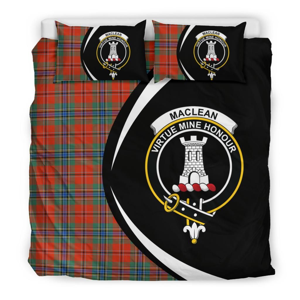 Maclean Of Duart Ancient Clan Bedding Set, Scottish Tartan Maclean Of Duart Ancient Clan Bedding Set Circle Style