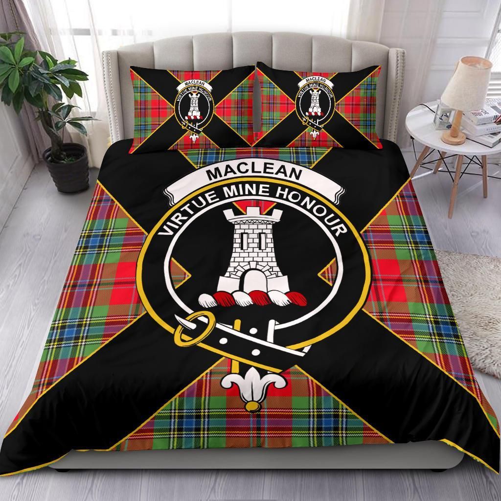 MacLean Clan Bedding Set, Scottish Tartan MacLean Clan Bedding Set Luxury Style