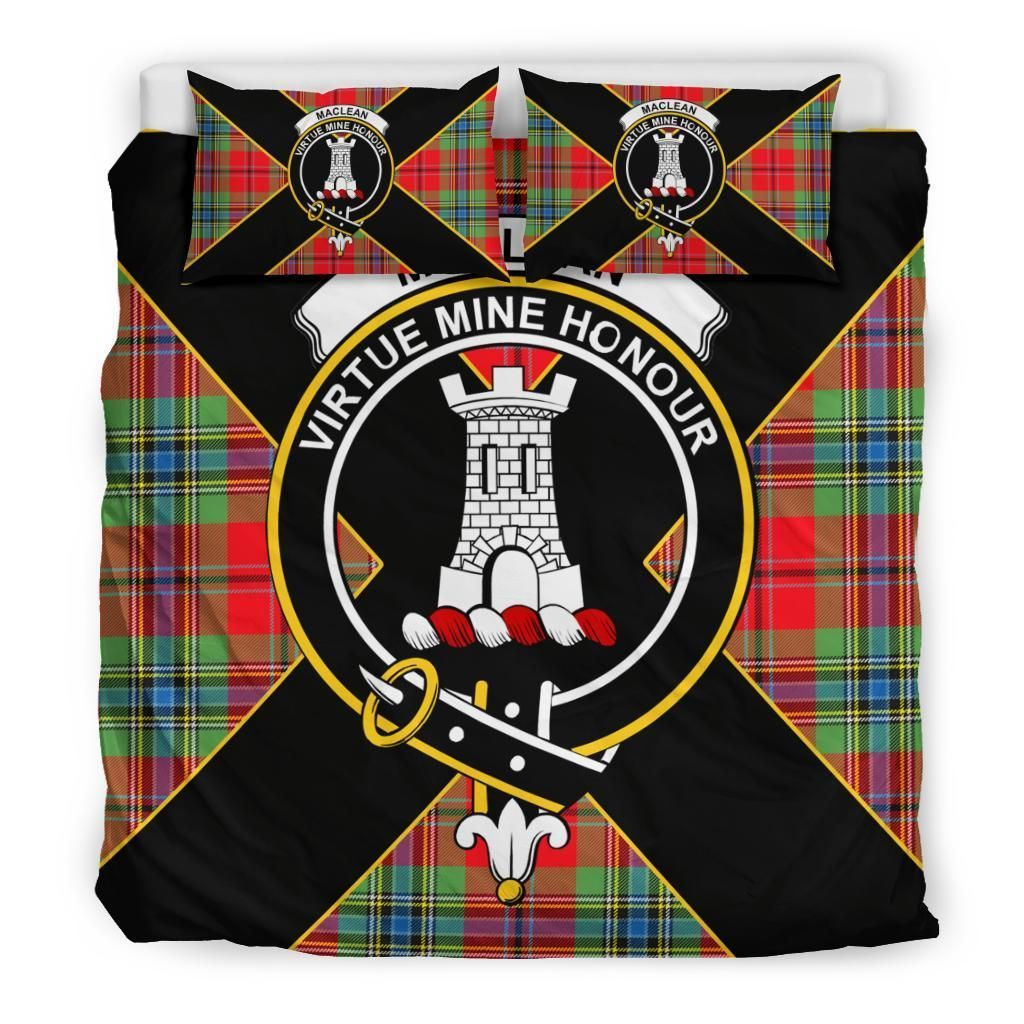 MacLean Clan Bedding Set, Scottish Tartan MacLean Clan Bedding Set Luxury Style