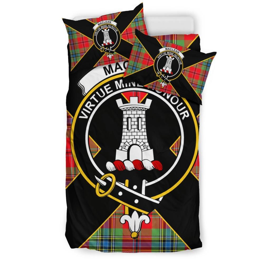 MacLean Clan Bedding Set, Scottish Tartan MacLean Clan Bedding Set Luxury Style