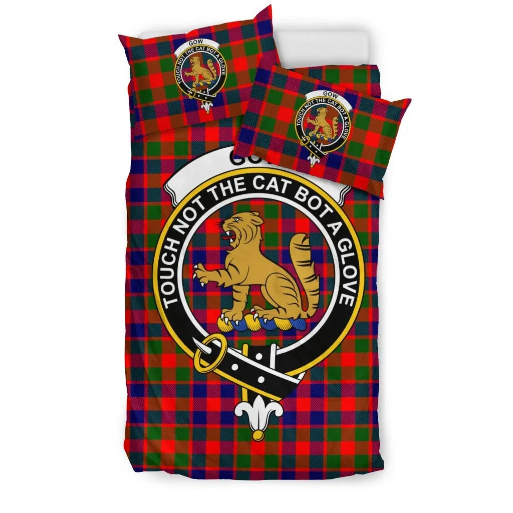 Gow (or McGouan) Clan Bedding Set, Scottish Tartan Gow (or McGouan) Clan Bedding Set Crest Style