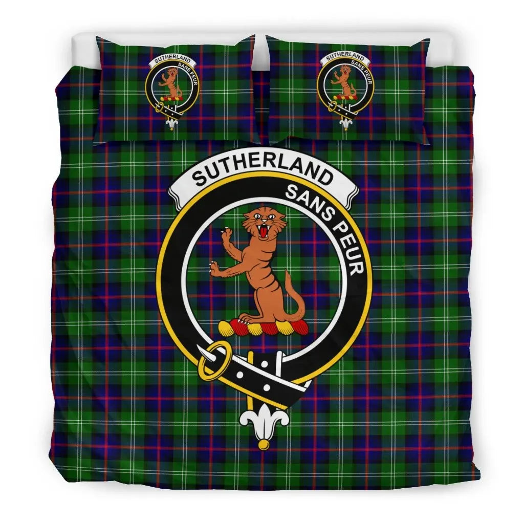 Sutherland I Clan Bedding Set, Scottish Tartan Sutherland I Clan Bedding Set Crest Style