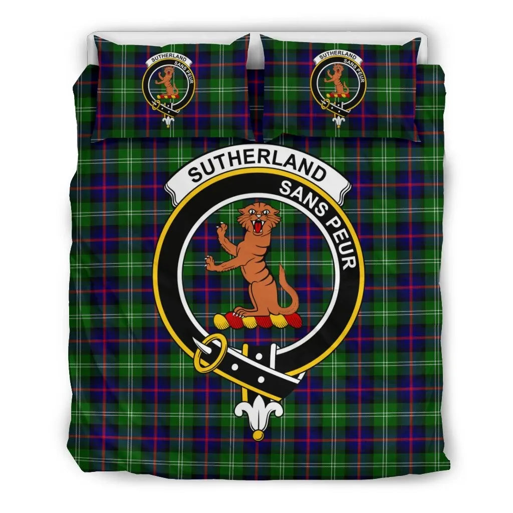 Sutherland I Clan Bedding Set, Scottish Tartan Sutherland I Clan Bedding Set Crest Style