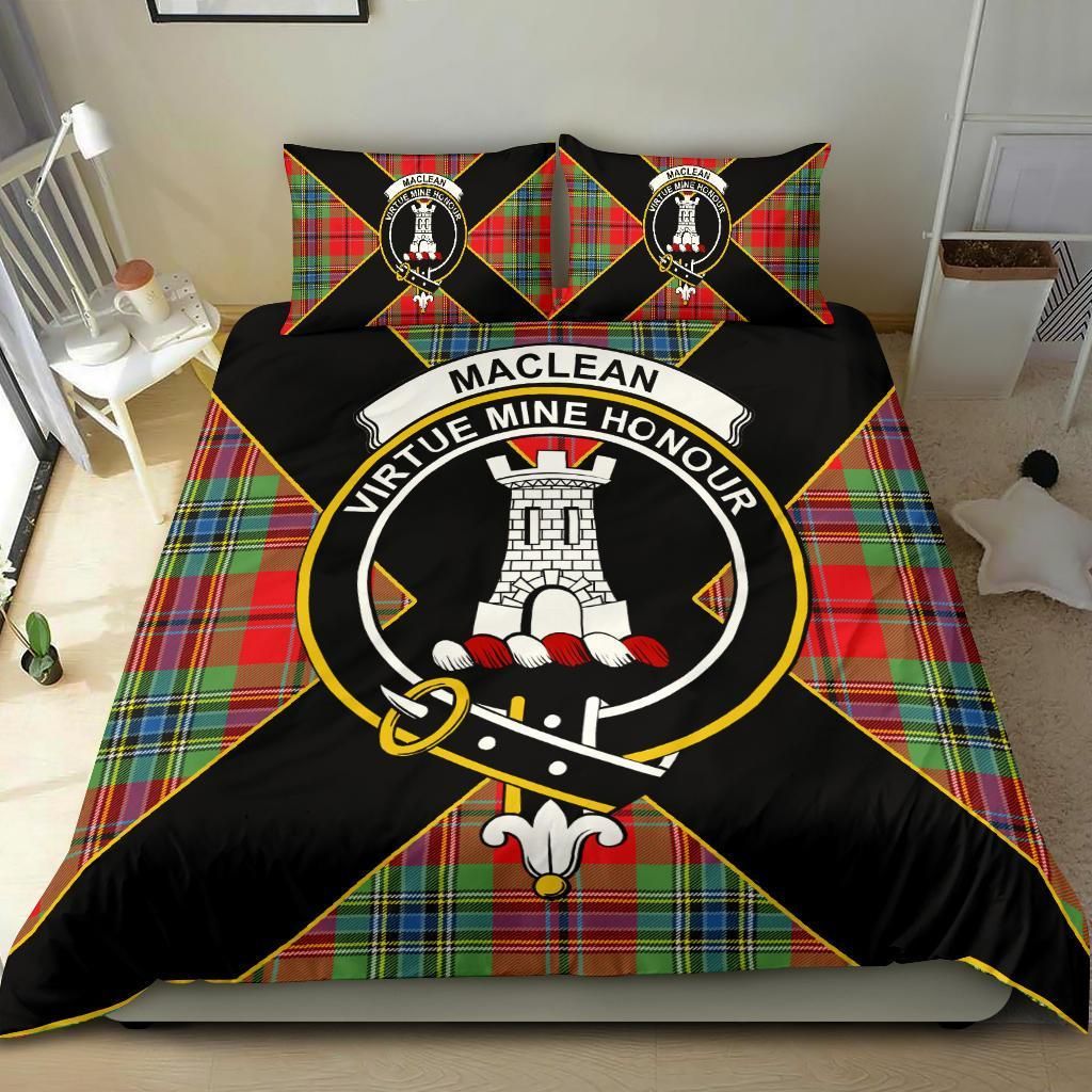MacLean Clan Bedding Set, Scottish Tartan MacLean Clan Bedding Set Luxury Style