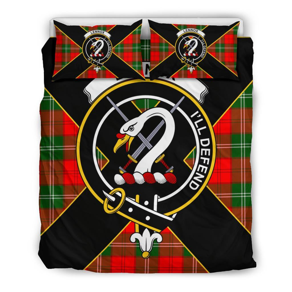 Lennox Clan Bedding Set, Scottish Tartan Lennox Clan Bedding Set Luxury Style